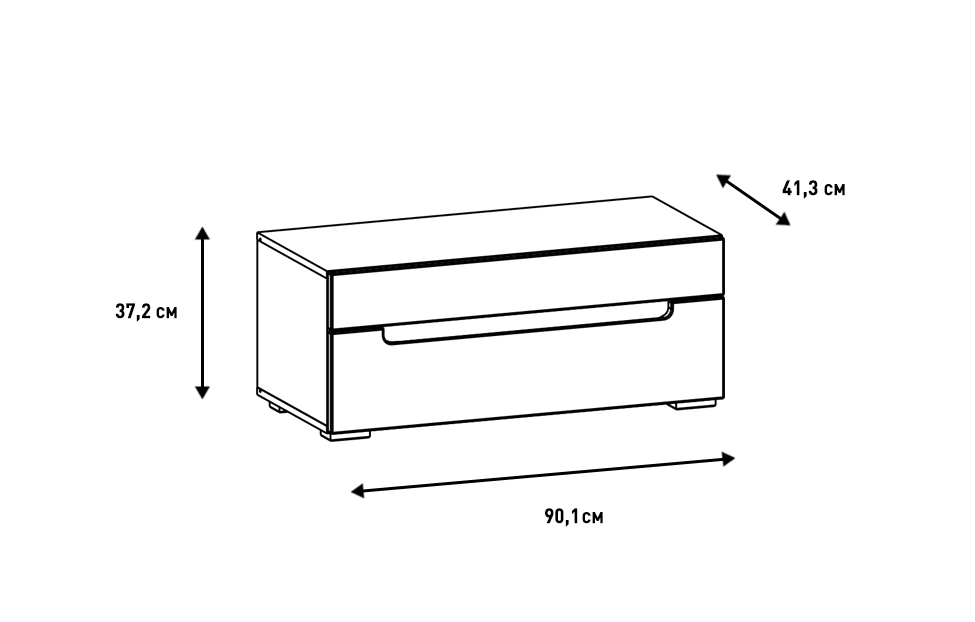 Тумбы под телевизор - изображение №4 "Тумба Анри Урбан с выдвижными ящиками"  на www.Angstrem-mebel.ru